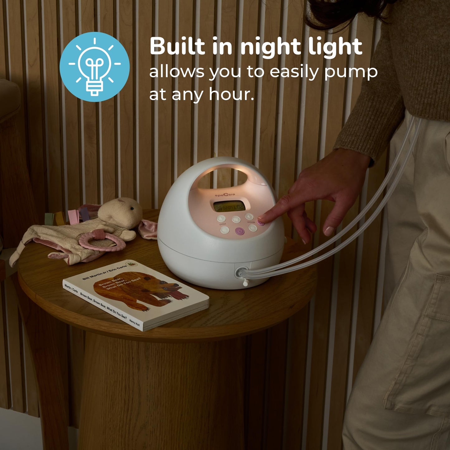 Spectra S2 Plus breast pump with accessories and milk bottles