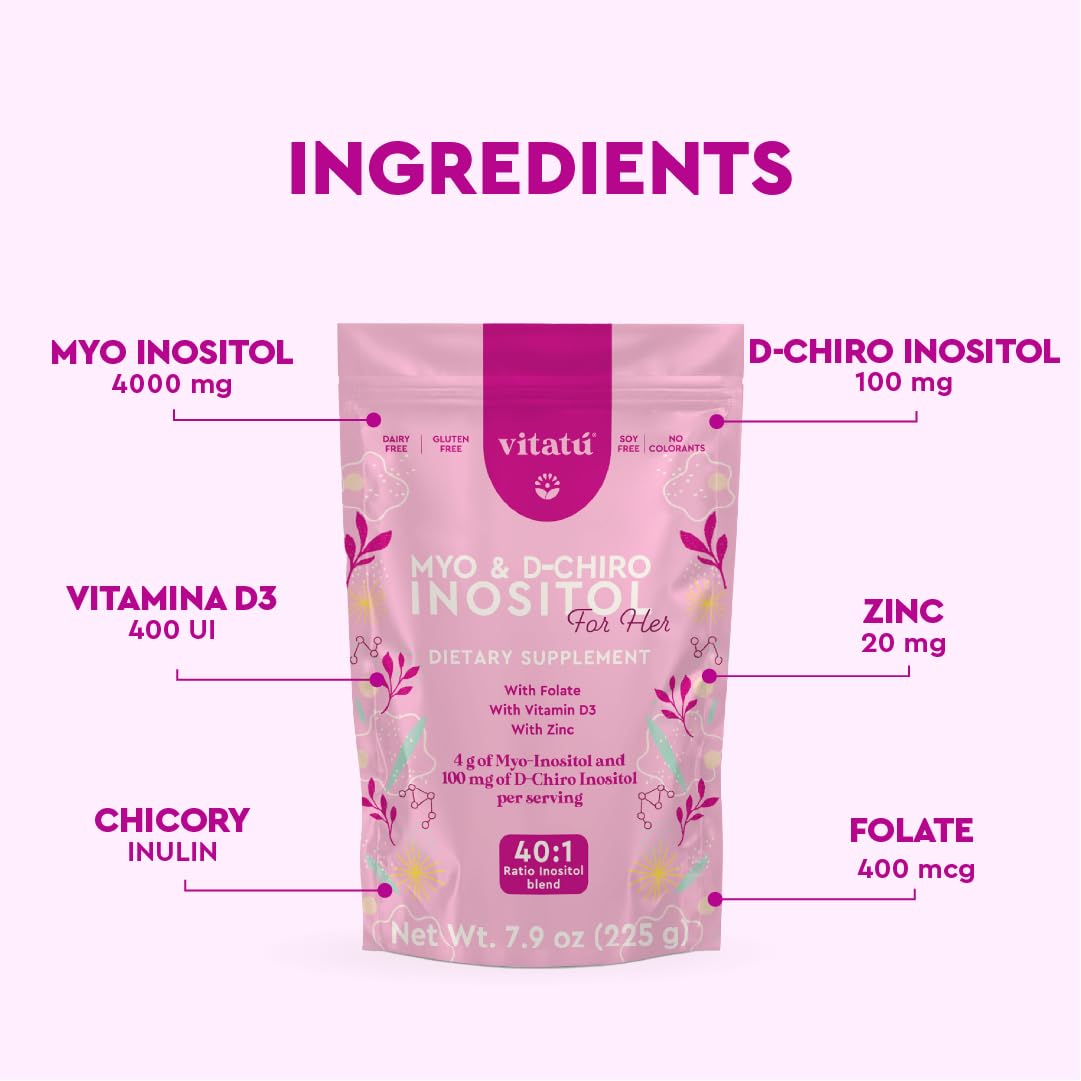 Close up of Vitatu supplement nutrition label and ingredients