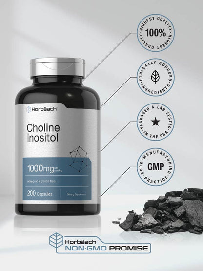 Top view of Horbaach Choline Inositol supplement bottle cap