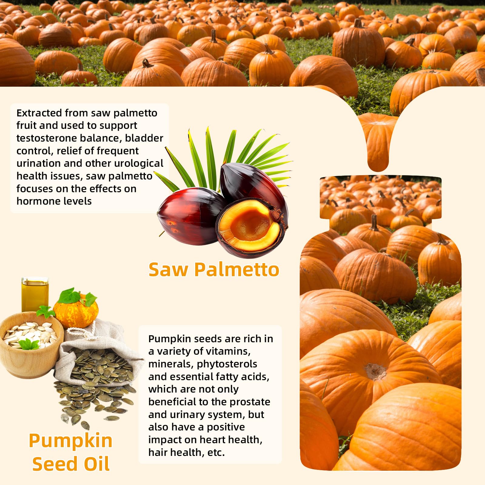 Top view of Healoading pumpkin seed oil supplement bottle
