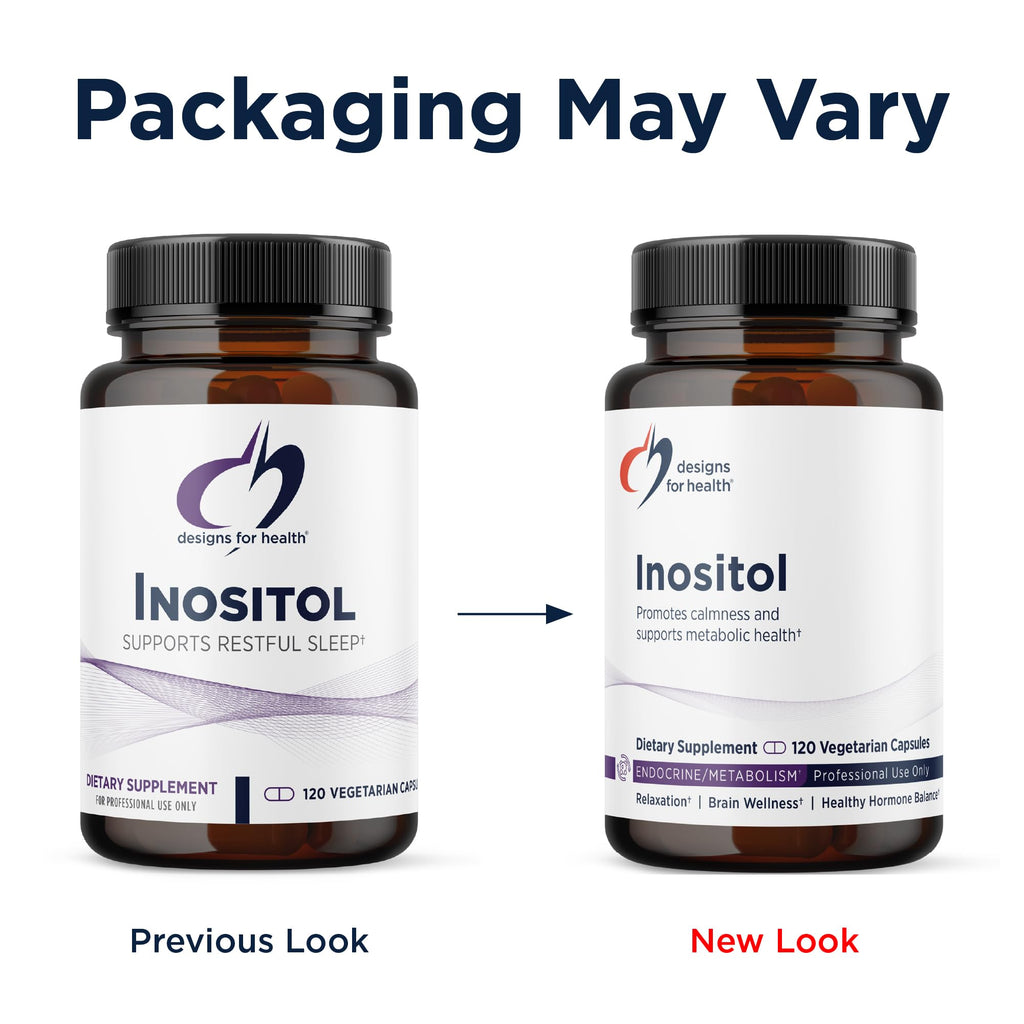Authentic USA imported Designs for Health Inositol bottle packaging