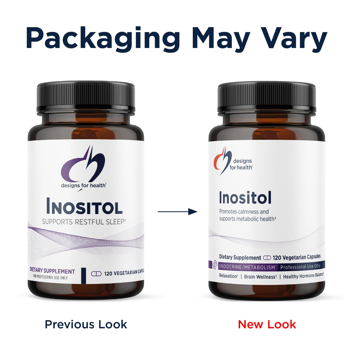 Authentic USA imported Designs for Health Inositol bottle packaging