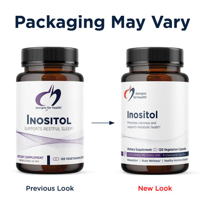 Authentic USA imported Designs for Health Inositol bottle packaging