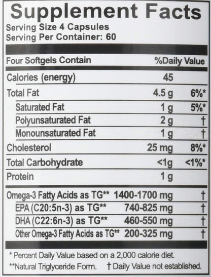 Authentic USA imported Omega 3 fish oil bottle