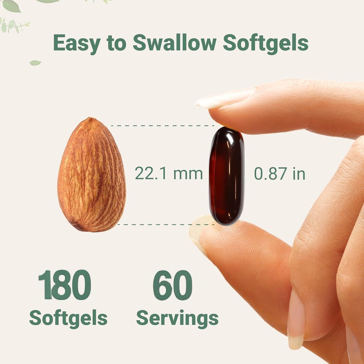 Cold pressed pumpkin seed oil softgels poured out on a clean surface