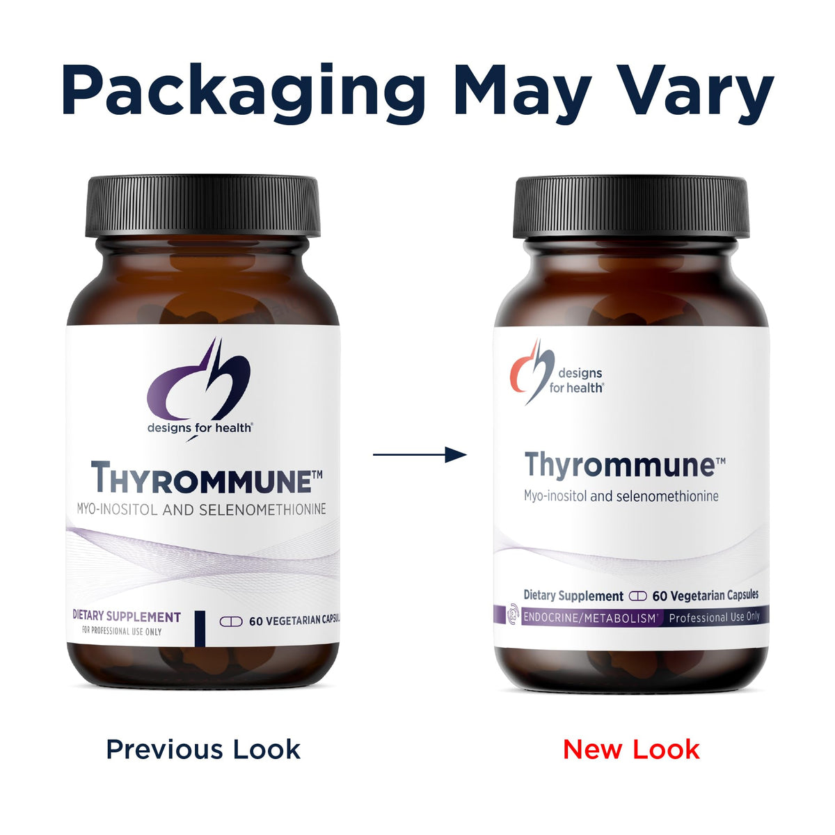 Authentic USA imported Thyrommune 60 vegetarian capsules bottle