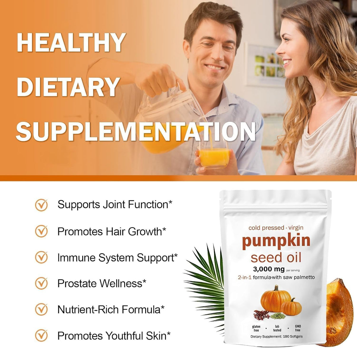 Complete Sjjaw pumpkin seed oil and saw palmetto package layout