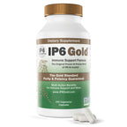 IP6 Gold supplement bottle displaying immune support benefits