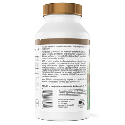 Authentic imported IP6 Gold immune support formula bottle side view