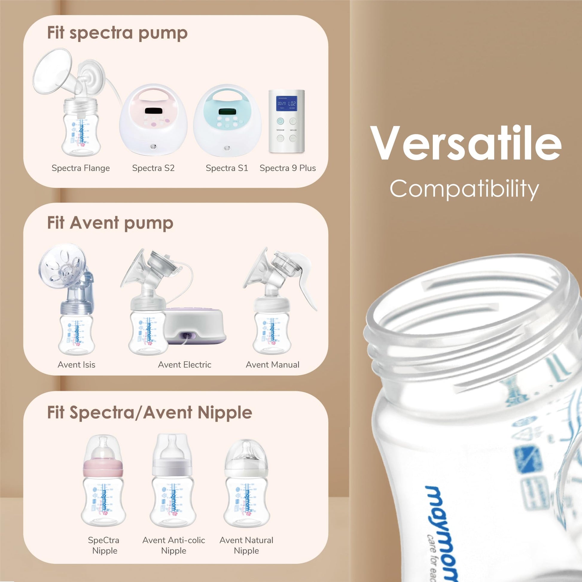 Maymom wide neck milk collection bottle for breast pump