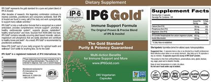 Close up of IP6 Gold vegetarian capsule packaging