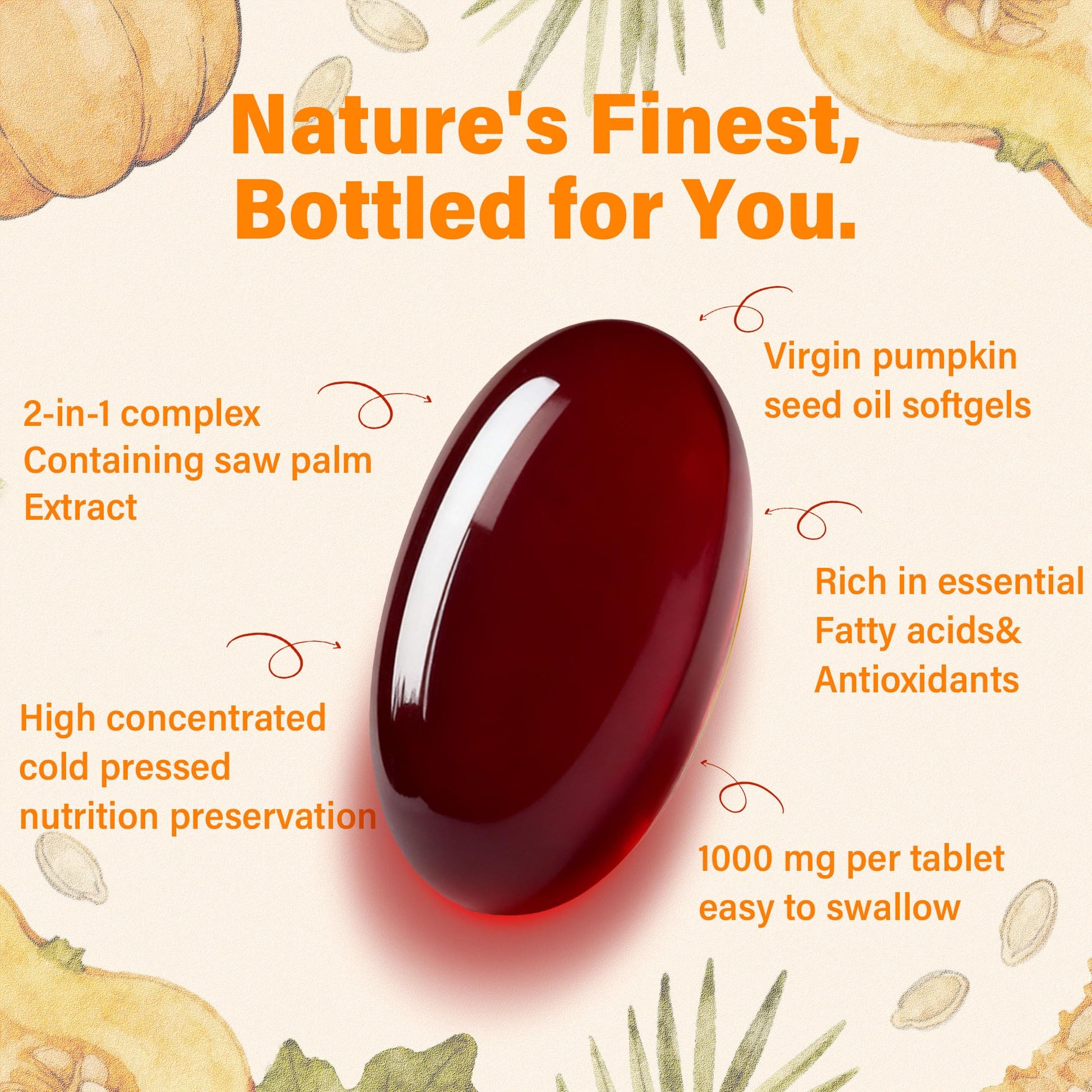 Crobirware 2-in-1 hair growth and prostate supplement label details