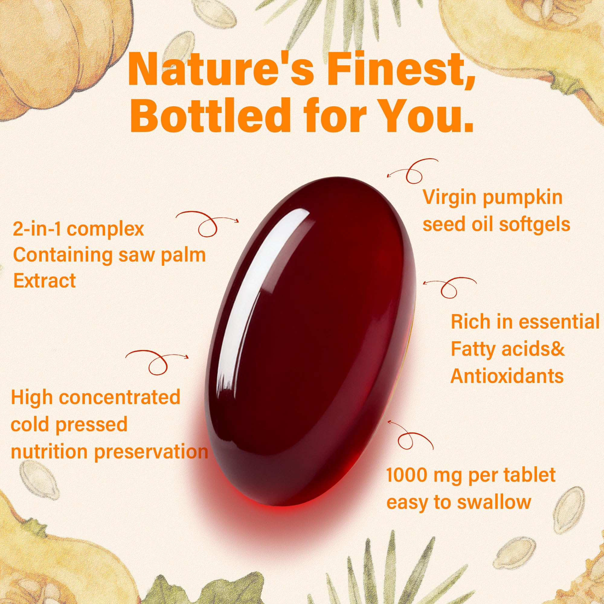 Crobirware 2-in-1 hair growth and prostate supplement label details