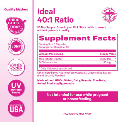 Pink Stork dietary supplement bottle showcasing premium USA sourced formulation.