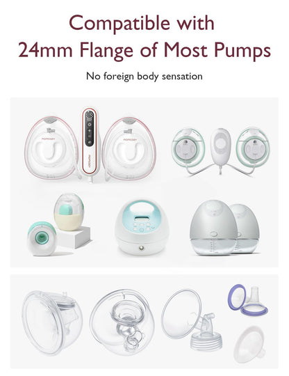 Four pack of Momcozy silicone breast pump inserts