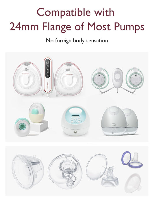 Four pack of Momcozy silicone breast pump inserts