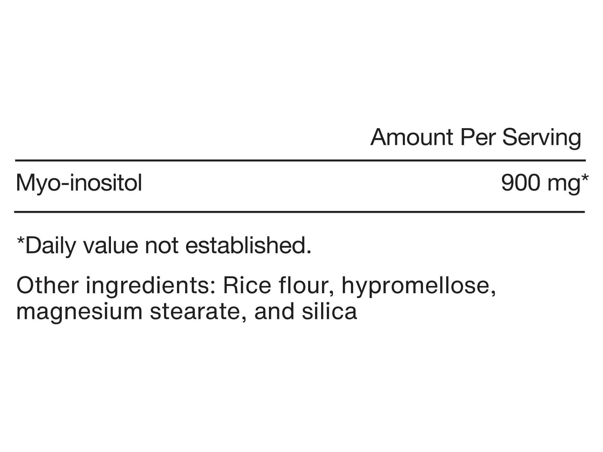 Momentous Inositol 60 vegetarian capsules bottle side view