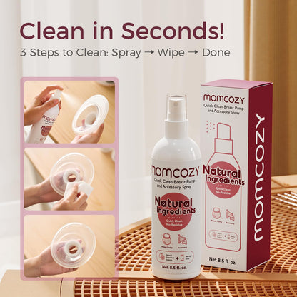 Momcozy plant-based breast pump cleaner spray 8.5 fluid ounce
