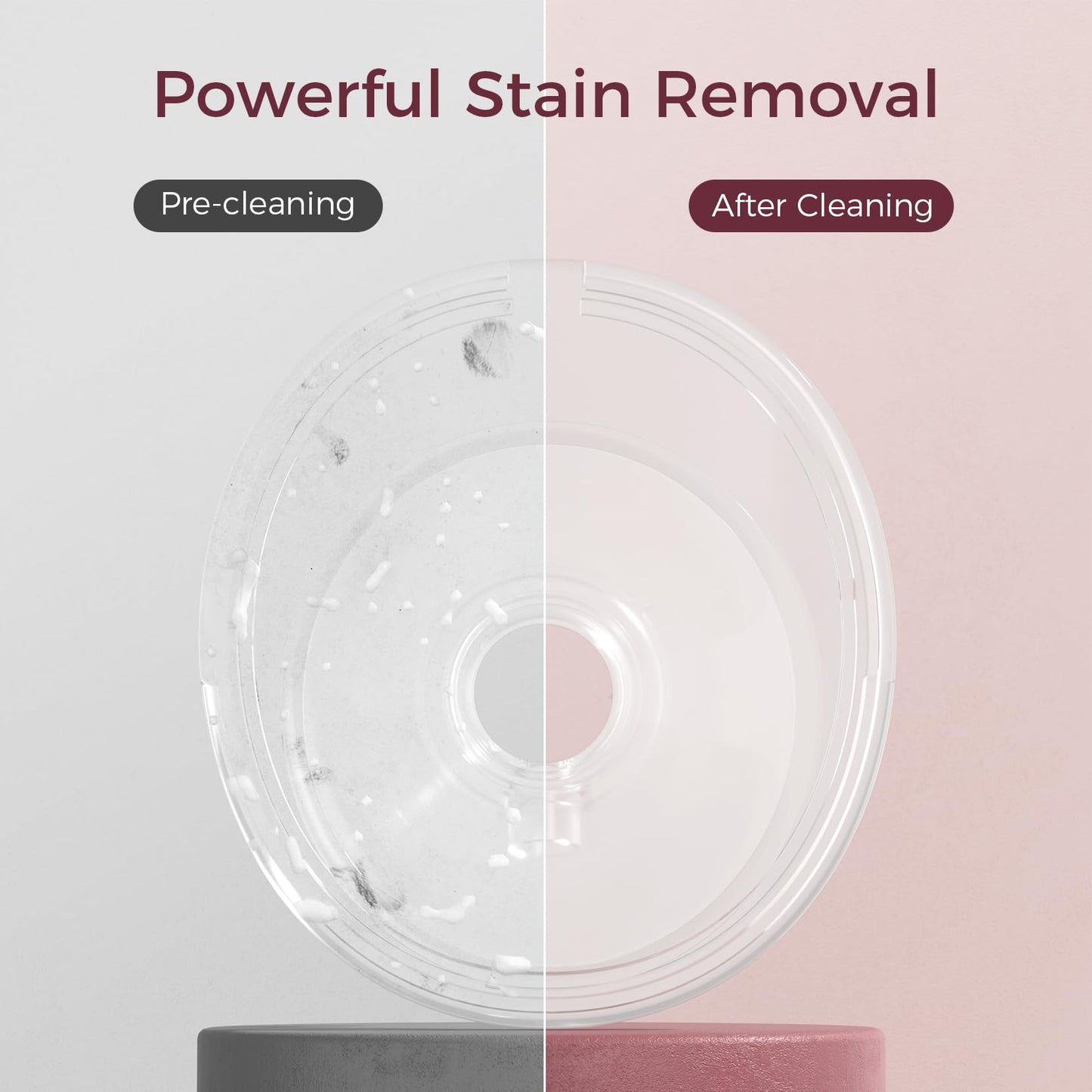 Using Momcozy cleaning spray on breast pump accessories