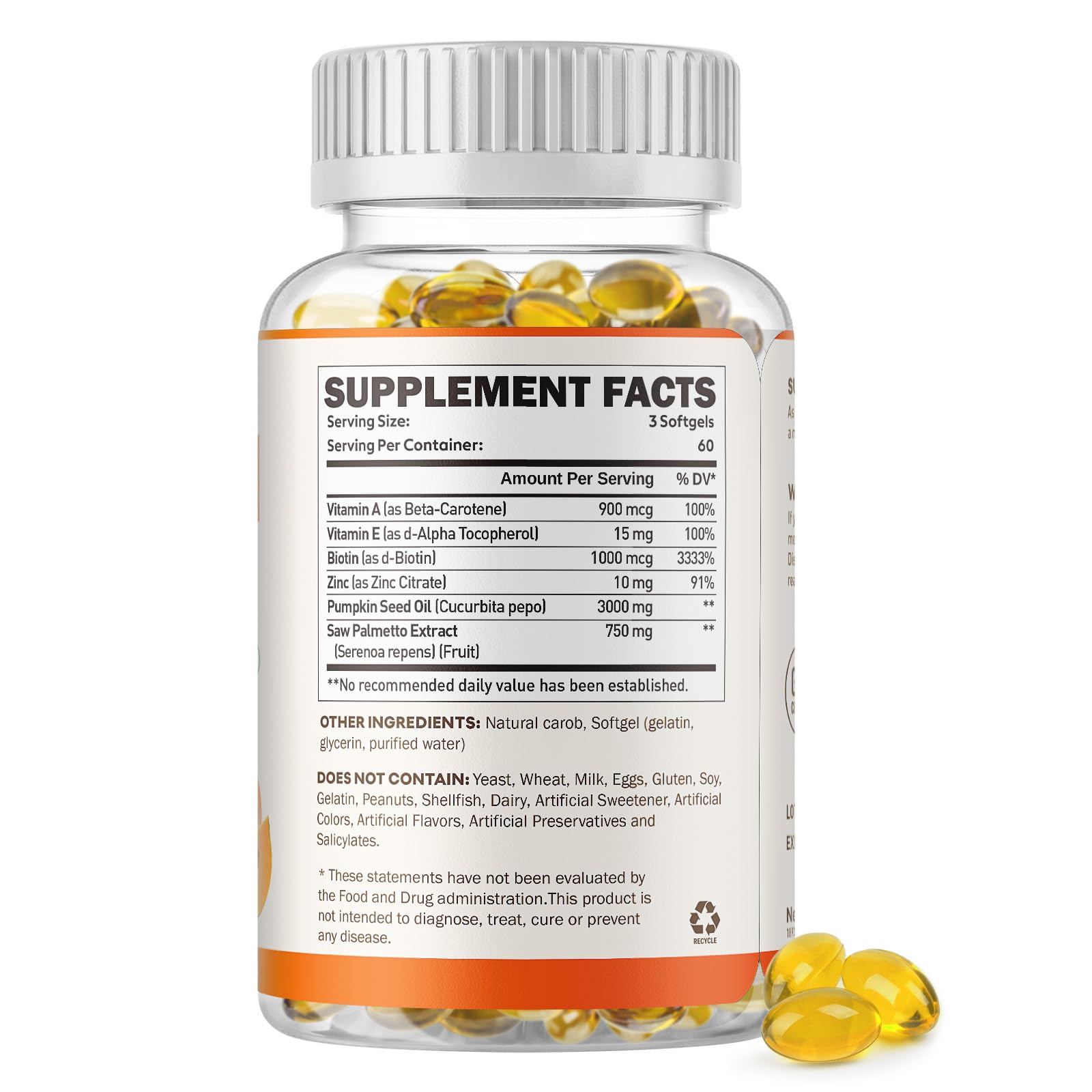 Lifestyle shot of Duwhot 3000mg pumpkin seed oil capsules