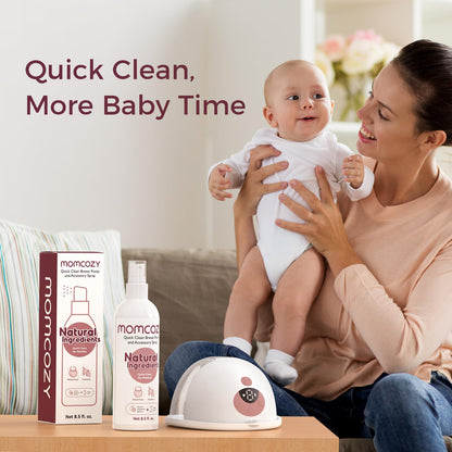 Natural ingredients in Momcozy breast pump cleaning spray