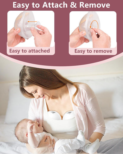 Educational diagram showing breast pump flange sizing