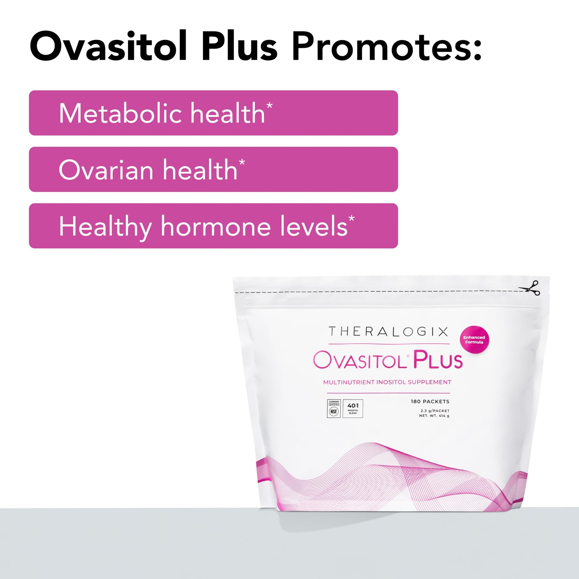 Theralogix Ovasitol Plus premium inositol blend for blood sugar support
