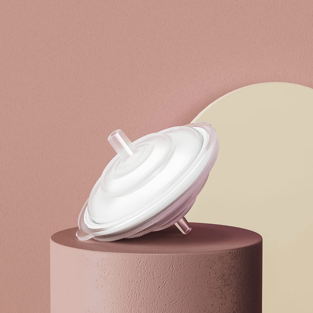 Side profile of PumpMom backflow protector for breast pump