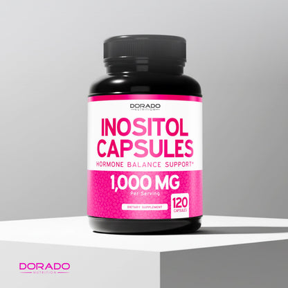 Dorado Nutrition Myo Inositol 1000 milligrams third party tested capsule bottle