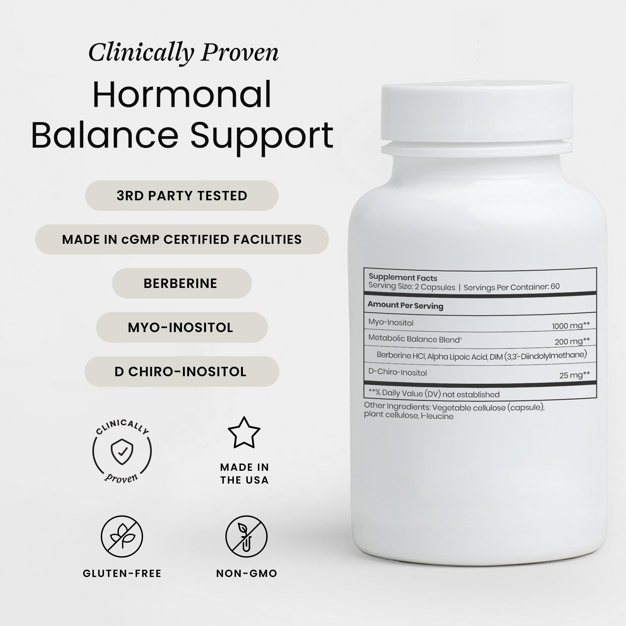 Perelel female hormone balance supplements bottle displaying 120 capsules