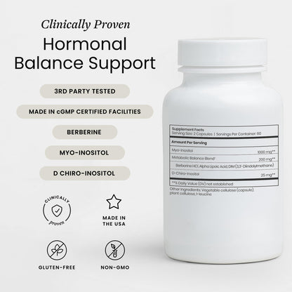 Perelel female hormone balance supplements bottle displaying 120 capsules