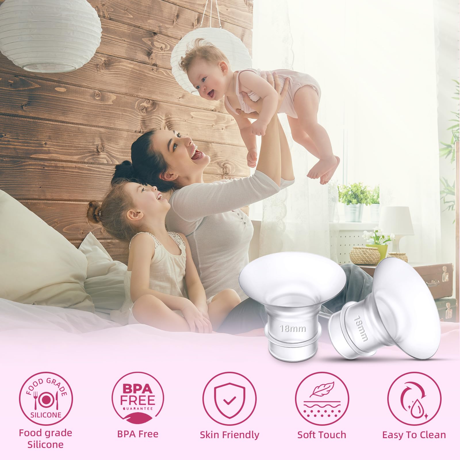 Authentic Trymall USA breast pump parts in storage bag