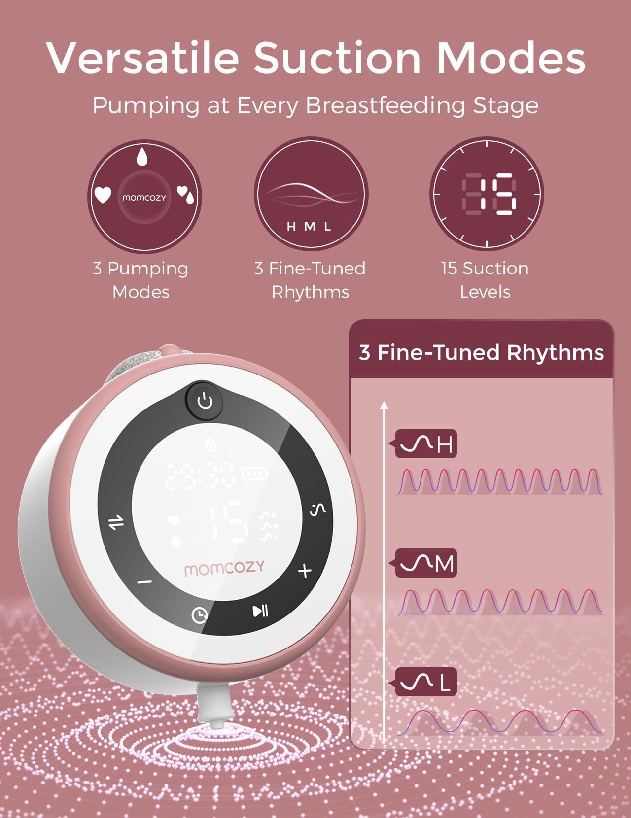 Side profile of Momcozy V1 Pro wearable milk collector cup