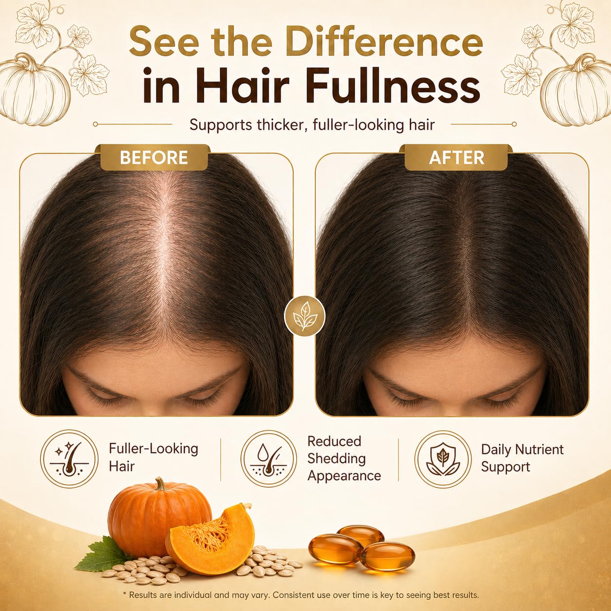 Back of Suuduul pumpkin seed oil bottle with supplement facts