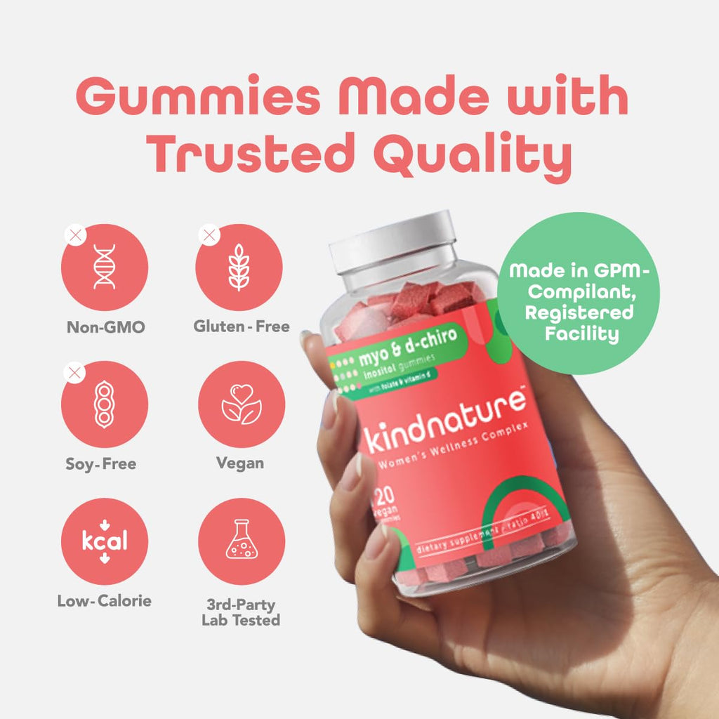 Kindnature Myo-Inositol supplement nutrition facts label