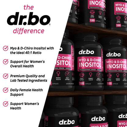 Dr Bo 40 to 1 ratio Myo-Inositol and D-Chiro Inositol vegetarian capsules