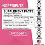 Gluten free and non GMO Dr Bo Inositol capsules clean label view