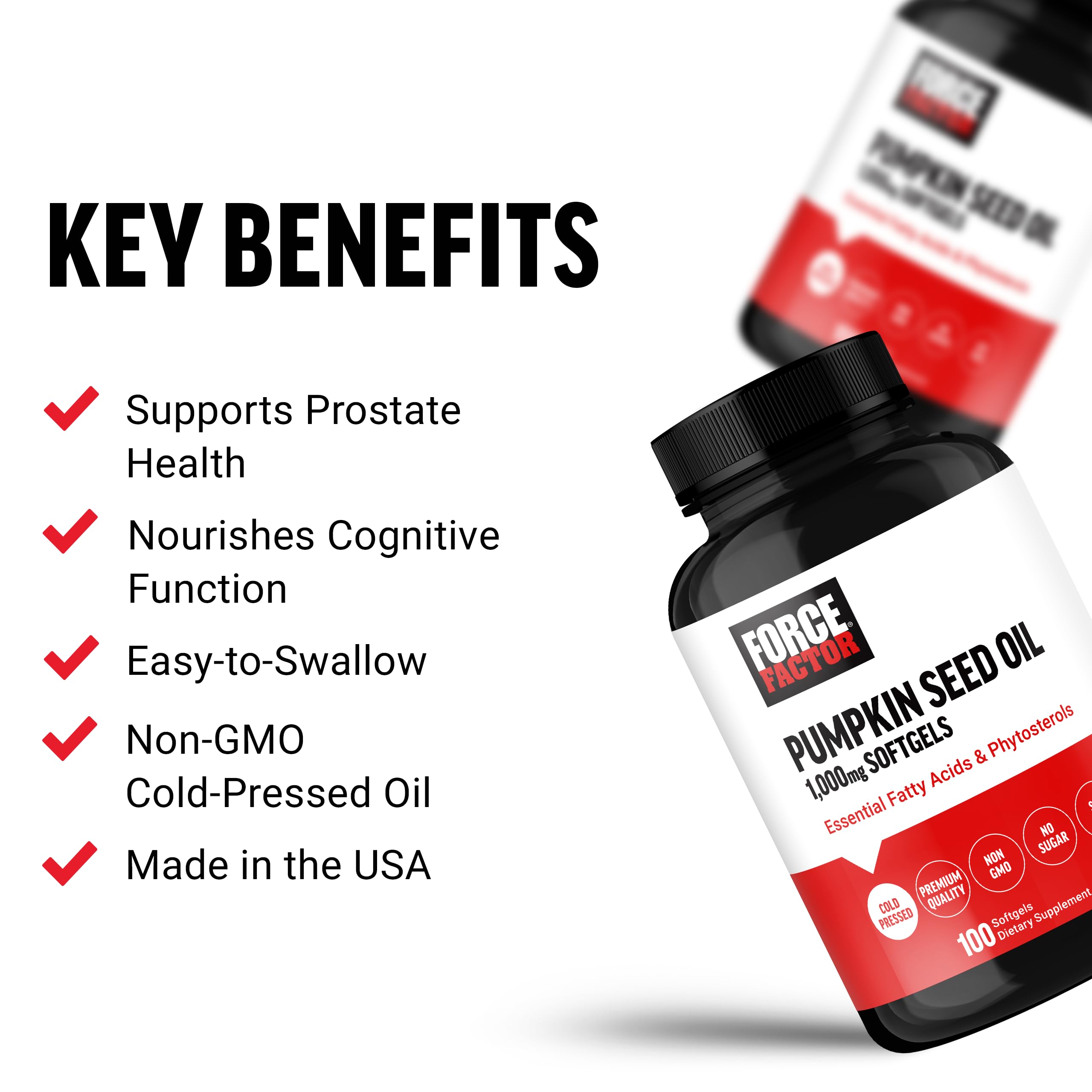 Force Factor prostate support supplement 100 softgels