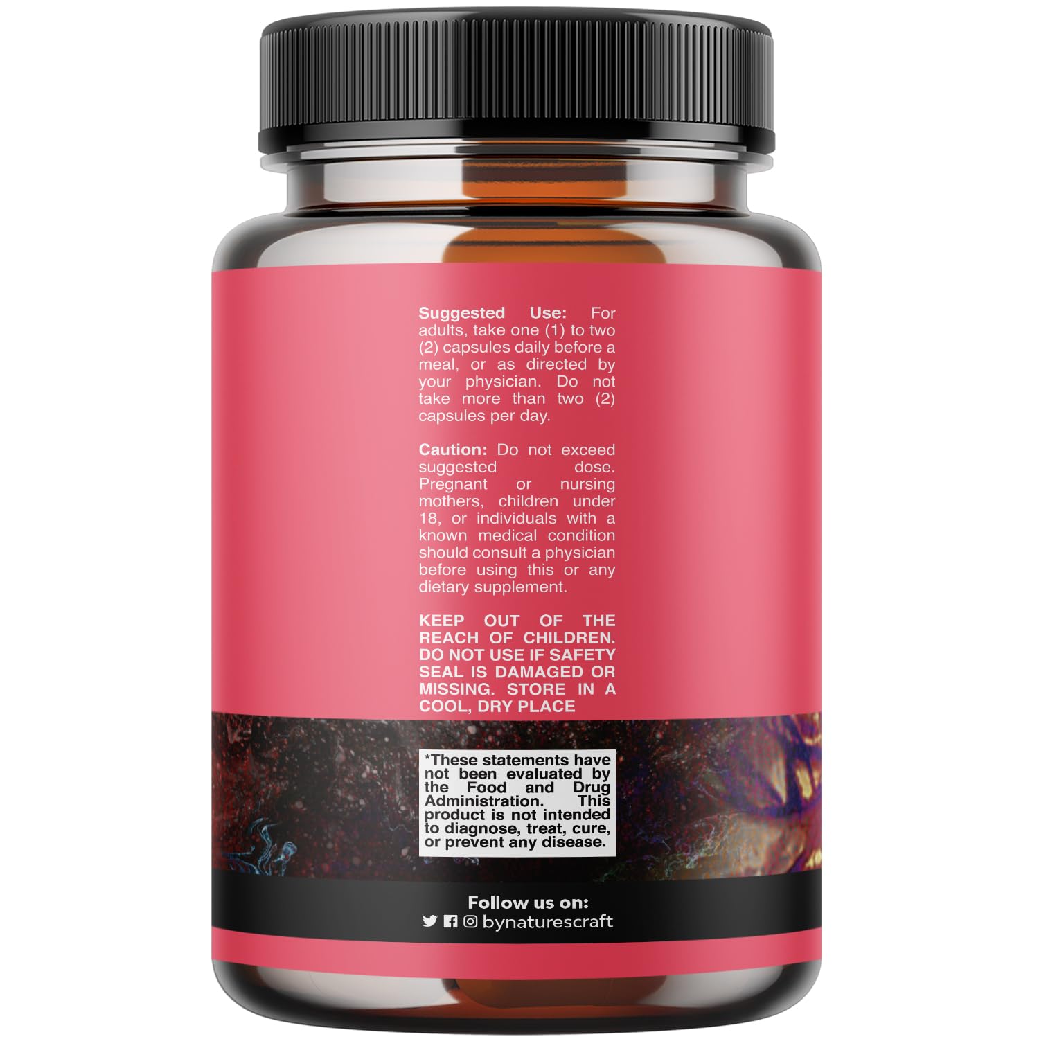 Natures Craft hormone support supplement bottle side view