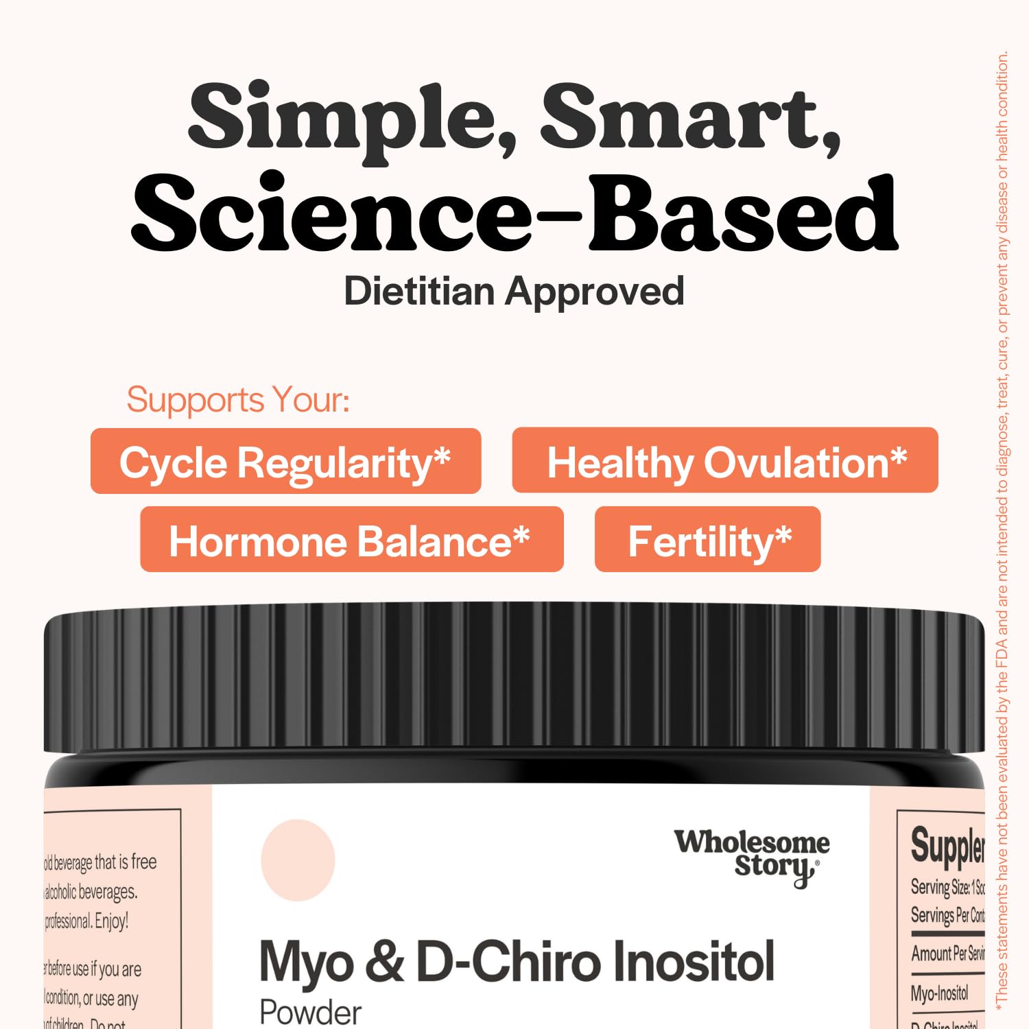 Wholesome Story hormonal balance supplement label details