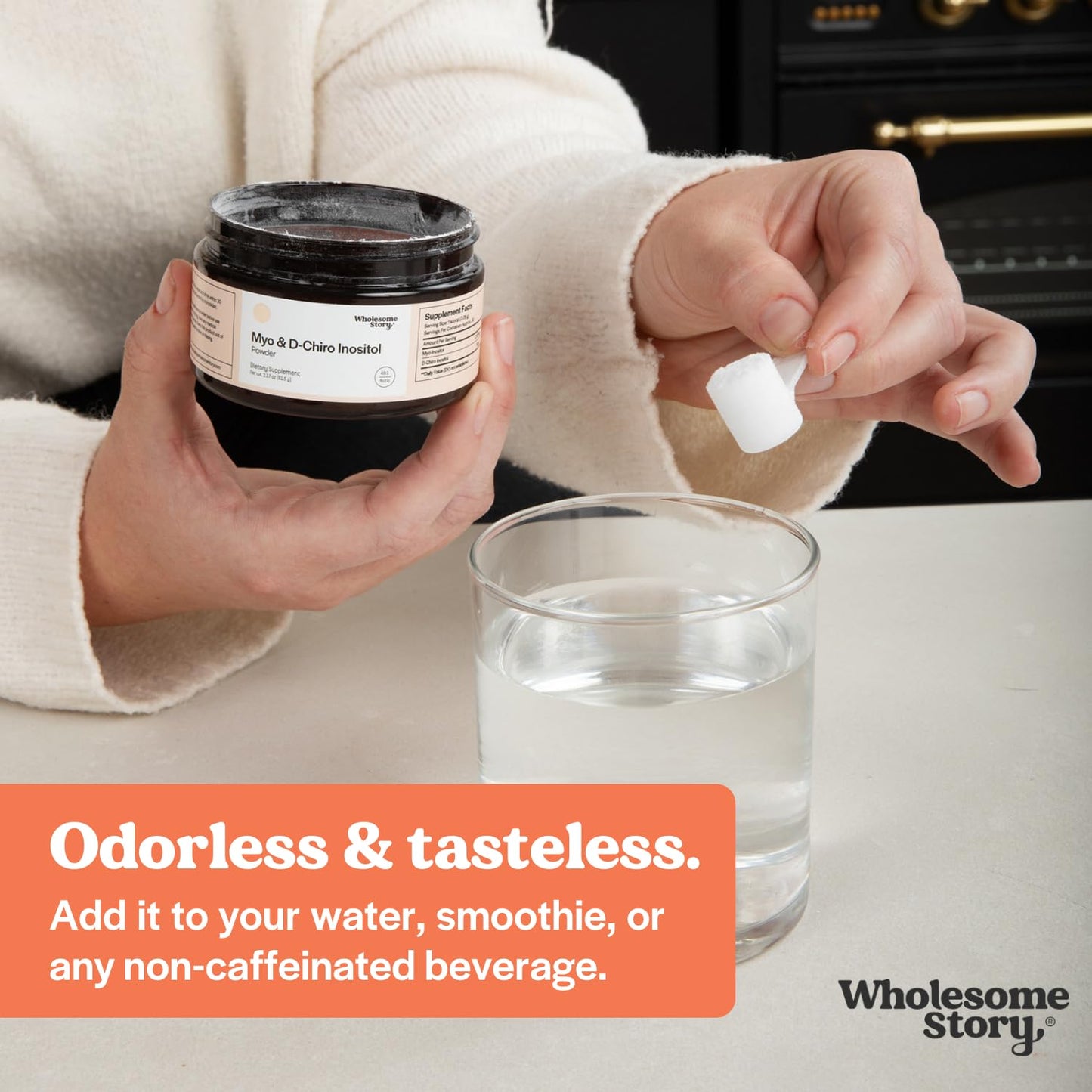 Side view of Wholesome Story 6.99 ounce supplement container