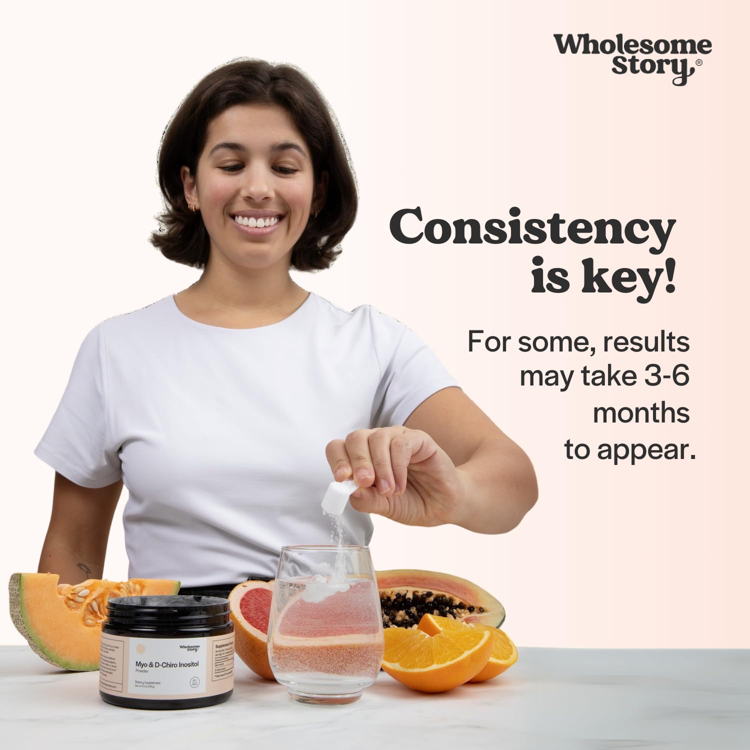 Wholesome Story nutritional information panel for ovarian support