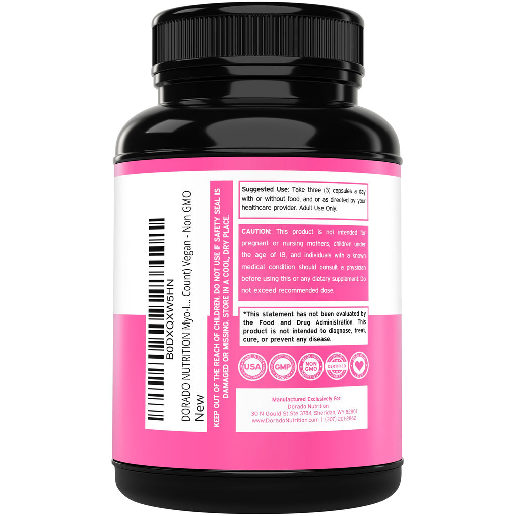 Nutritional facts and ingredient list for Myo and D Chiro Inositol with Berberine