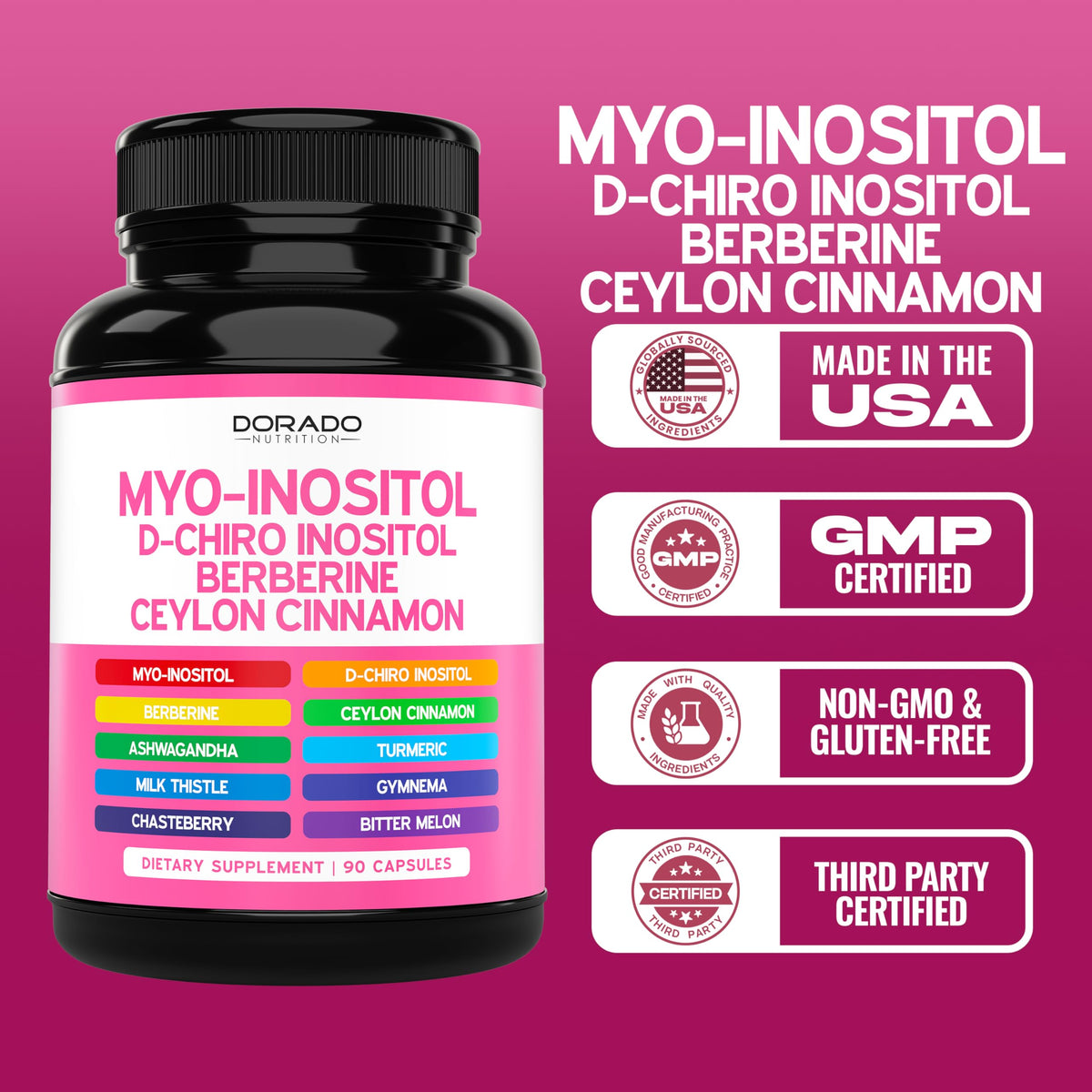 USA imported Dorado Nutrition hormone support capsules lifestyle view