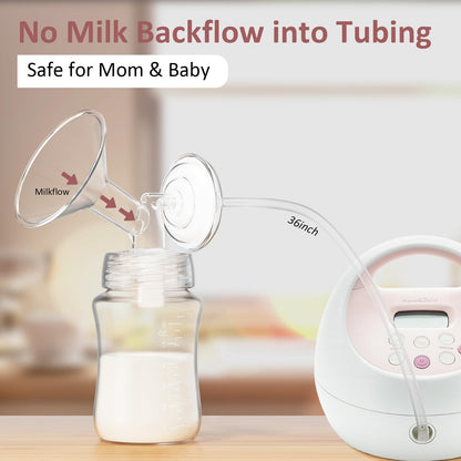 Detailed view of breast pump replacement set packaging