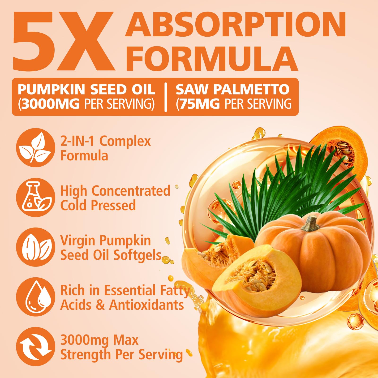 Ttgummyamal organic pumpkin seed oil softgels 300 count pouch