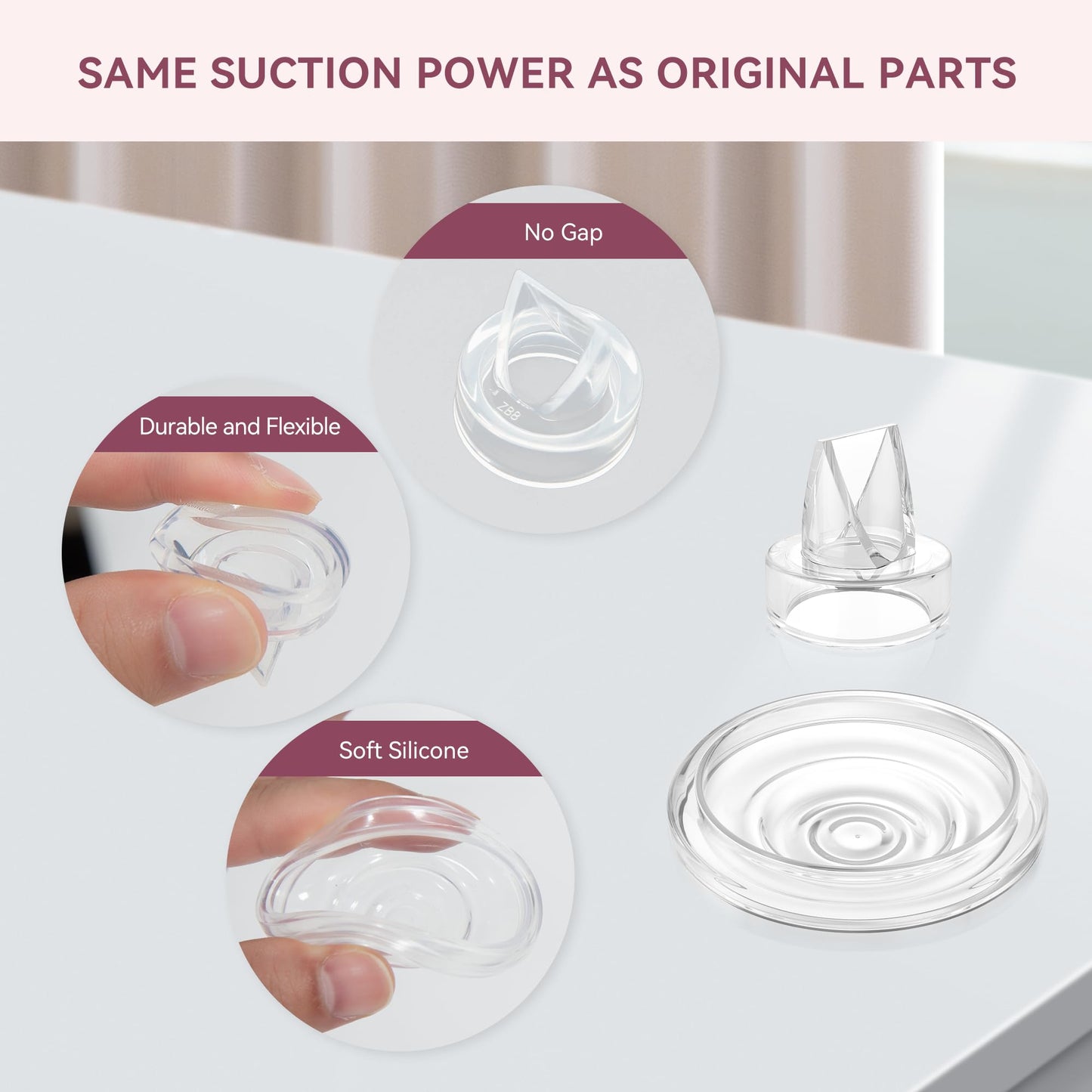 Tovvild breast pump accessory kit contents including valves and diaphragms