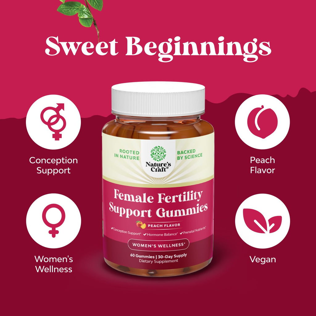 Gluten free and non GMO peach fertility gummies daily serving size.