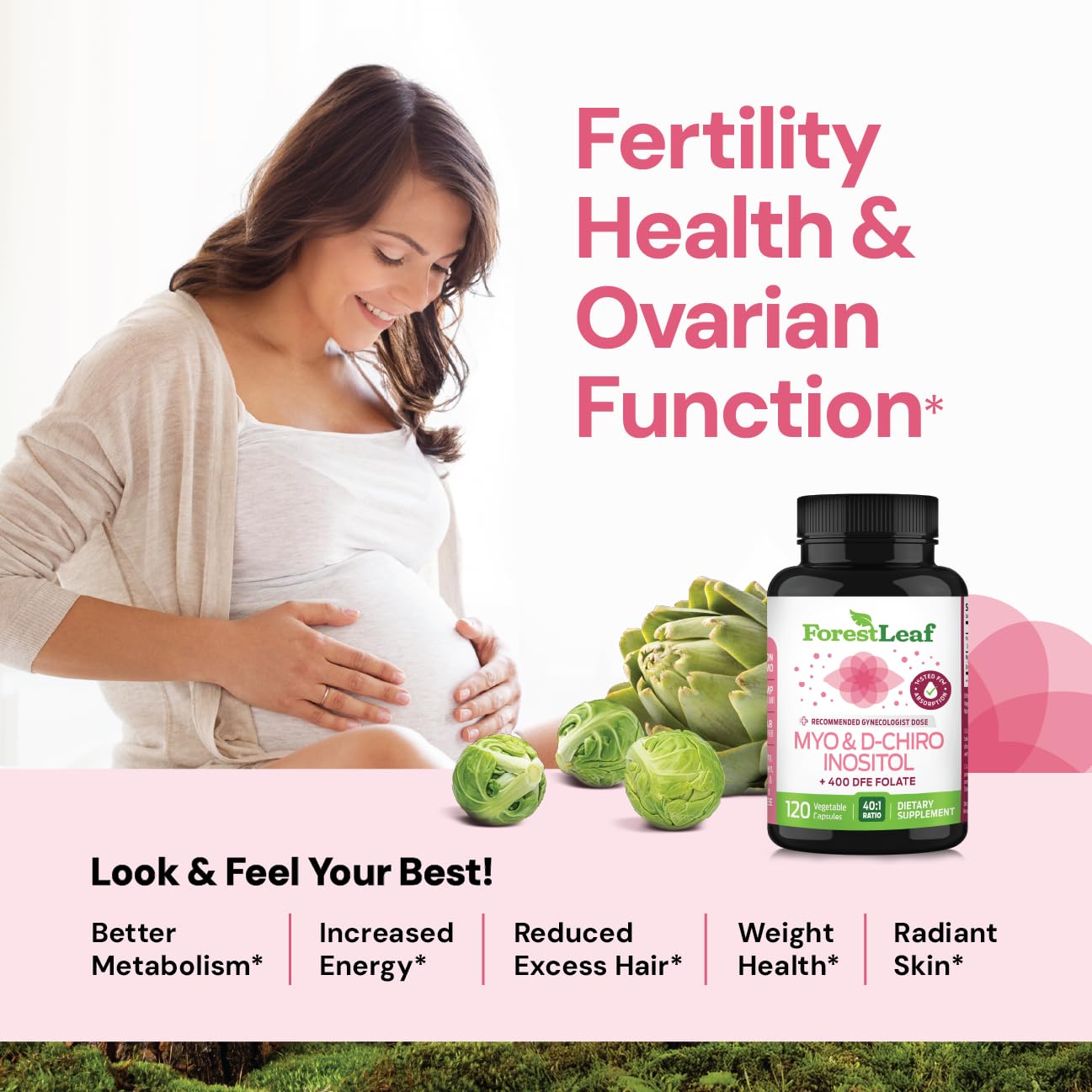 Authentic ForestLeaf Myo Inositol USA imported bottle