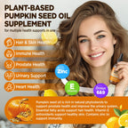 Hollegend Pumpkin Seed Oil bottle side angle showcasing active formula details